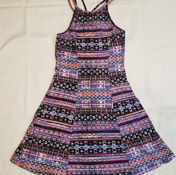 Mudd Multi-colored Juniors  Summer Dress, Purple, Blue, White, XS - Picture 6 of 15